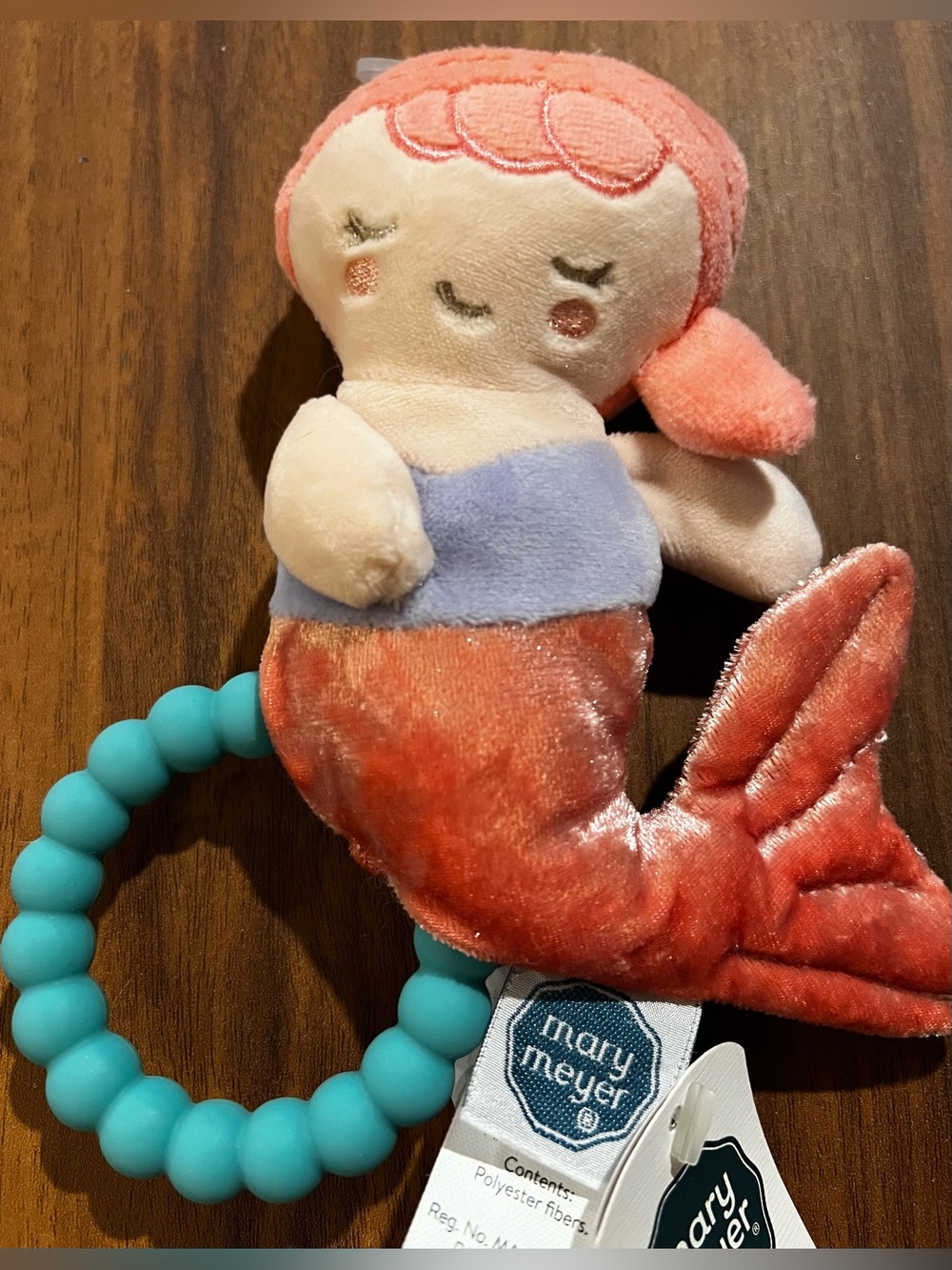 NEW Mary Meyer Baby Marina Mermaid Teether Rattle Toy Stuffed Plush Lovey NWT!